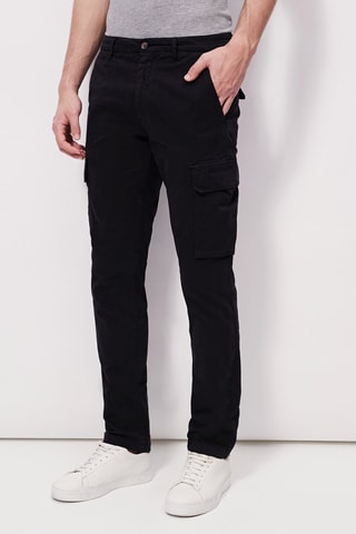 Pantalon cargo - 
Bleu marine