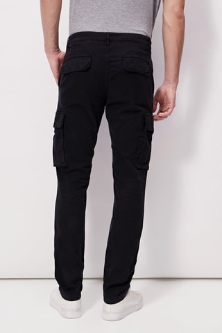 Pantalon cargo - 
Bleu marine