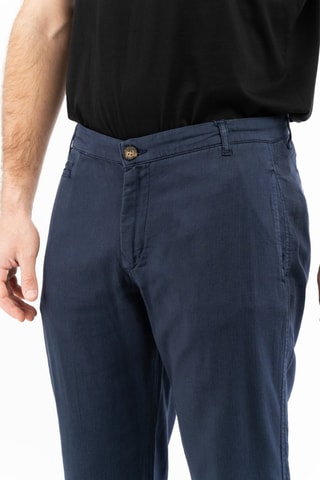 Chino en lin - Bleu