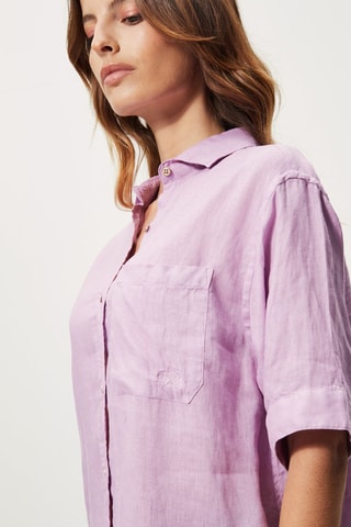 Chemise en lin - Mauve