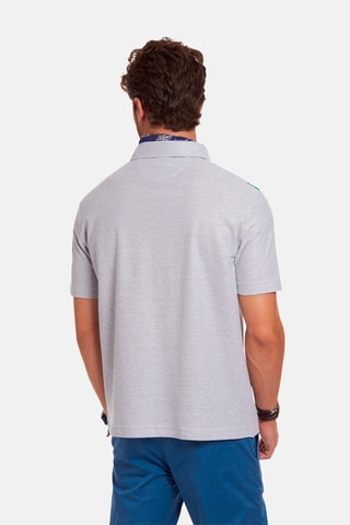 Polo en lin - Gris chiné