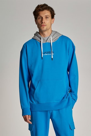 Sweat polaire à capuche - Bleu