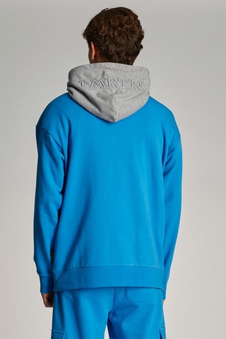Sweat polaire à capuche - Bleu