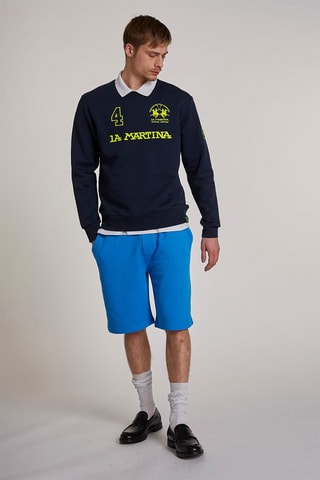 Sweat polaire - Bleu marine et jaune