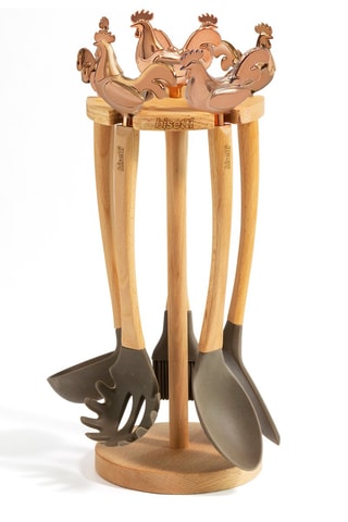 6 utensílios de faia Cocorico