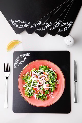 6 Houten Placemats - 27 x 25 x 0,3 cm 