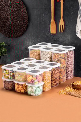 18 Bewaarbakjes 0,5/1,2/1,75 l