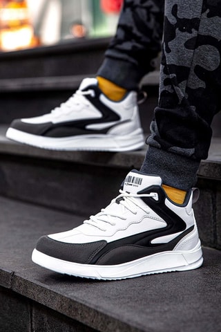Sneakers - Wit en Donkergrijs