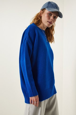 Oversized trui - Blauw