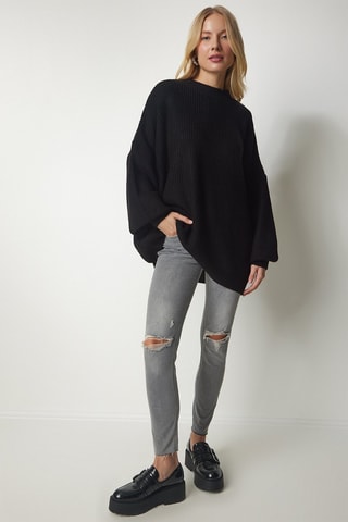 Oversized trui - Zwart