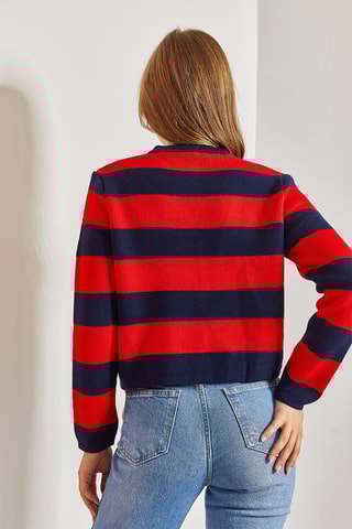 Vest - Rood en Marineblauw