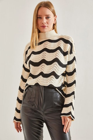 Trui - Zwart en Beige