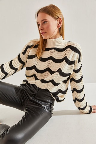 Trui - Zwart en Beige