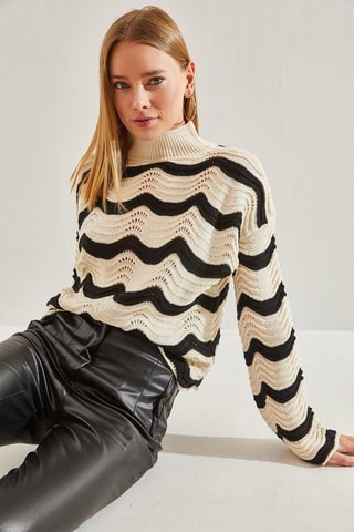 Trui - Zwart en Beige
