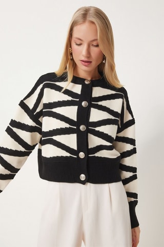Vest - Zwart en Ecru