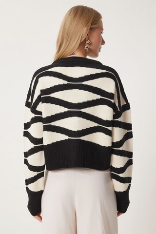 Vest - Zwart en Ecru
