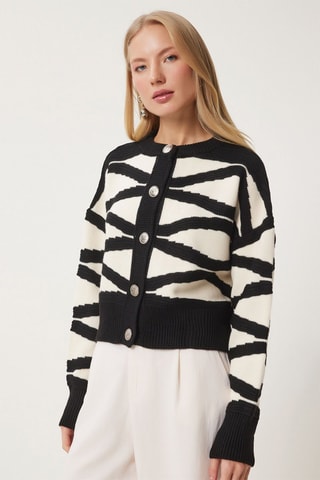 Vest - Zwart en Ecru