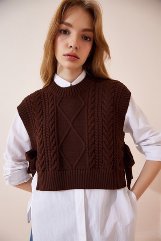 Mouwloos Vest - Bruin