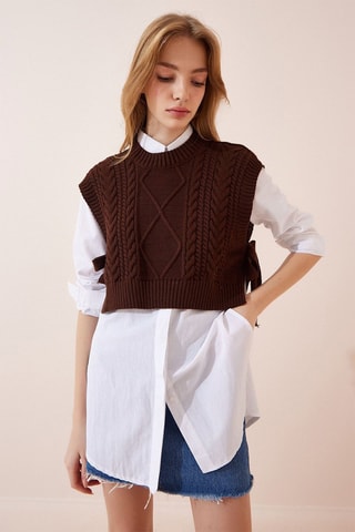 Mouwloos Vest - Bruin