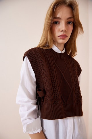 Mouwloos Vest - Bruin