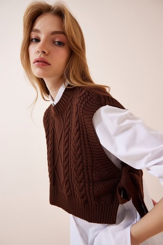 Mouwloos Vest - Bruin