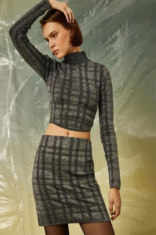 Crop top Zilverkleurig