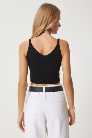 Crop Top en Korte Trui - Zwart