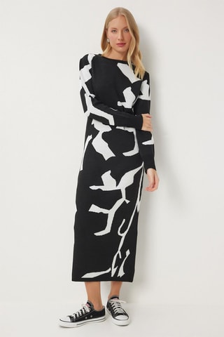 Trui-jurk - Zwart en Wit