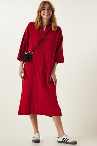 Trui-jurk - Rood