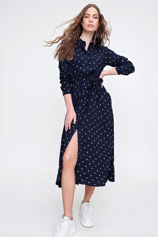 Blouse-jurk - Donkerblauw