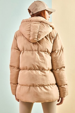 Oversized Gewatteerde Jas - Beige
