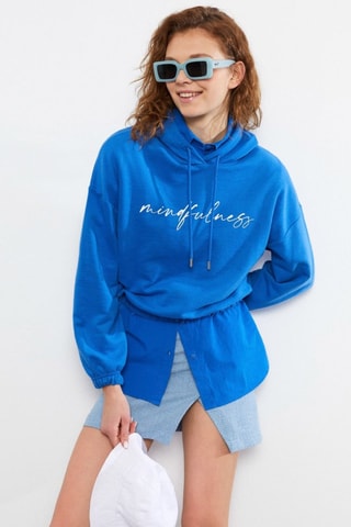 Sweater met Capuchon - Blauw