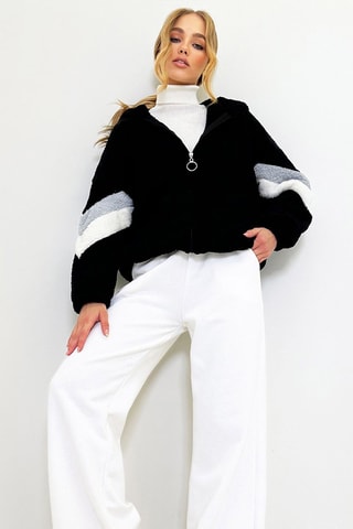 Oversized Sweater met Capuchon - Zwart