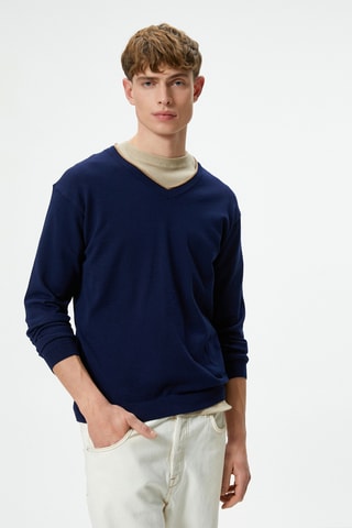 Trui Slim - Marineblauw