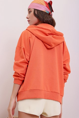 Sweater met Capuchon - Oranje