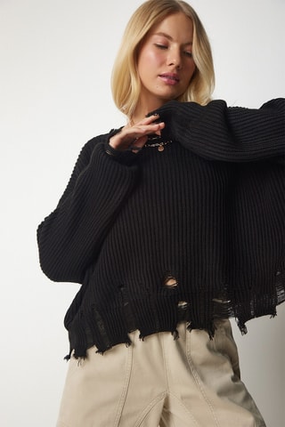 Oversized trui - Zwart