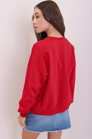 Oversized sweater - Rood