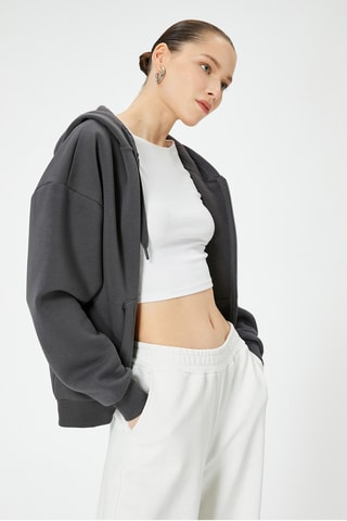 Sweater met Capuchon - Antraciet
