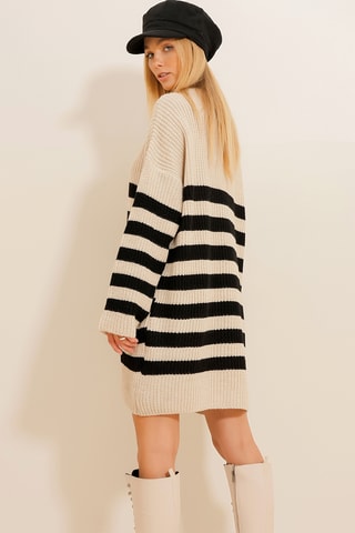 Wollen Oversized Trui-jurk - Beige