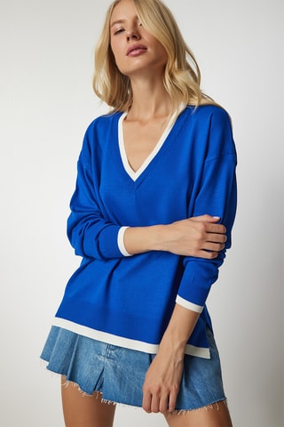 Oversized trui - Blauw