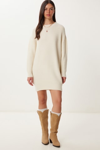 Trui-jurk - Beige