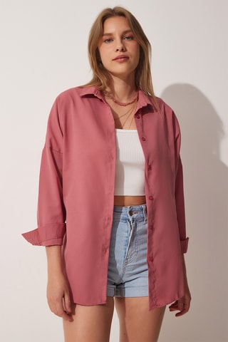 Oversized Overhemd - Oudroze