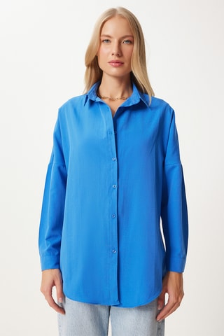 Oversized Overhemd - Lichtblauw