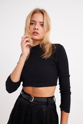 Crop Top - Zwart