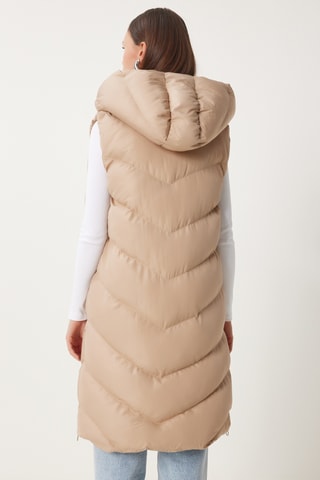 Lange Bodywarmer - Crèmekleurig