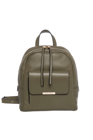 Mochila em couro Stella - Caqui