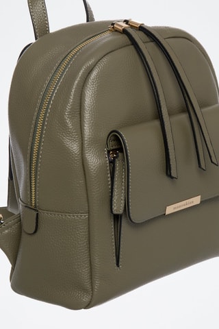 Mochila em couro Stella - Caqui