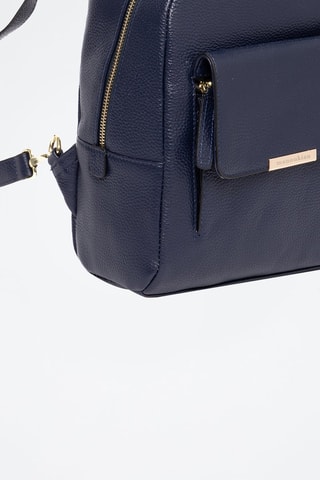 Sac à dos en cuir Stella - Bleu marine