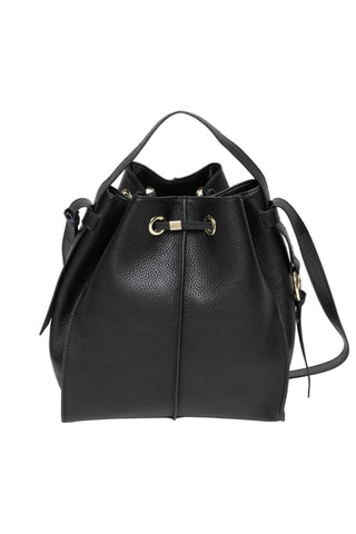 Mala bucket em couro Tony - Preto