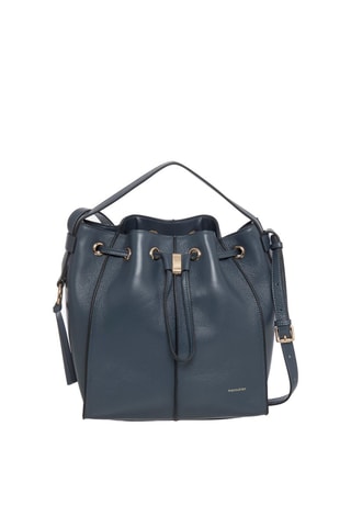 Mala bucket em couro Tony - Azul